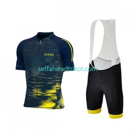 Tour de France JAUNE Fahrradbekleidung Radtrikot Kurzarm + Trägershorts 2022 N002